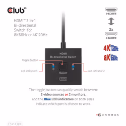 CLUB3D CSV-1384 commutateur écran, clavier et souris - Vue supplémentaire 9