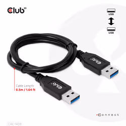 CLUB3D CAC-1409 câble USB 0,5 m USB 3.2 Gen 2 (3.1 Gen 2) USB A Noir - Vue supplémentaire 6