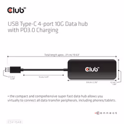 CLUB3D CSV-1548 hub & concentrateur - Vue supplémentaire 4