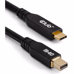 CLUB3D CAC-1561, 2 m, Mini DisplayPort, USB Type-C, Mâle, Mâle, 7680 x 4320 pixels