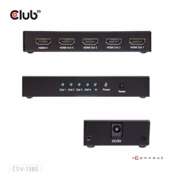 CLUB3D Umschalter HDMI 4x HDMI - Vue supplémentaire 6