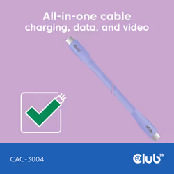 CLUB3D CAC-3004 câble USB USB4 Gen 2x2 2 m USB C Violet