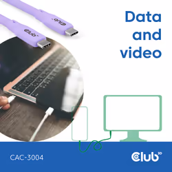 CLUB3D CAC-3004 câble USB USB4 Gen 2x2 2 m USB C Violet - Vue supplémentaire 5