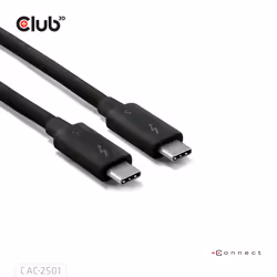 CLUB3D CAC-2501 Câble Thunderbolt 1 m 120 Gbit/s Noir - Vue supplémentaire 6