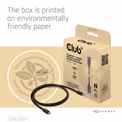 CLUB3D CAC-2501 Câble Thunderbolt 1 m 120 Gbit/s Noir - Vue supplémentaire 8