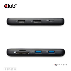 CLUB3D CSV-2551 hub & concentrateur USB Type-C