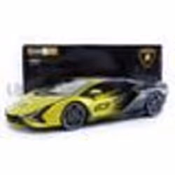 Voiture Miniature - BBURAGO - Lamborghini Sian FKP 37 - 2020 - Jaune dégradé - 1/18