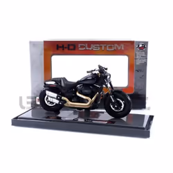 Voiture Miniature de Collection - MAISTO 1/18 - HARLEY-DAVIDSON FAT BOB 114 - Noir - 39360-22937