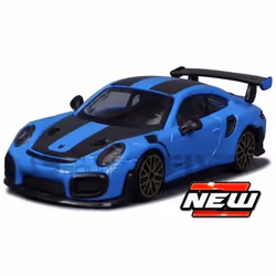 Voiture Miniature de Collection - BBURAGO 1/43 - PORSCHE 911 GT2 RS - Blue / Black - 30388BL