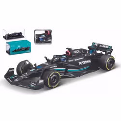 Voiture Miniature de Collection - BBURAGO 1/43 - MERCEDES-AMG W14 - Noir / Vert - 38081-63