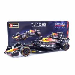 Voiture Miniature de Collection - BBURAGO 1/18 - RED BULL RB19 - Season Car World Champion 2023 - Red / Blue / Yellow - 18003 ...