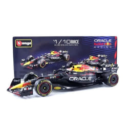 Voiture Miniature de Collection - BBURAGO 1/18 - RED BULL RB19 - Season Car World Champion 2023 - Red / Blue / Yellow - 18003V-1