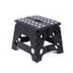 Marche-pied - Tabouret pliant - Noir - 23 x 19 x 19 cm - Antidérapant - 80 kg max