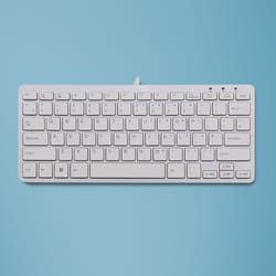 R-Go Tools Compact R-Go Clavier , QWERTY (UK), blanc, filaire