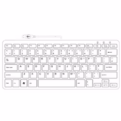 R-Go Tools Compact R-Go Clavier , QWERTY (UK), blanc, filaire