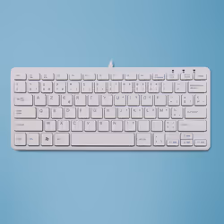 R-Go Tools Compact R-Go Clavier , AZERTY (BE), blanc, filaire, Mini, Avec fil, USB, Clavier à membrane, AZERTY, Blanc