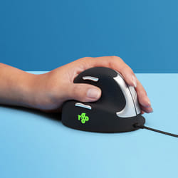R-Go Tools HE Break R-Go Mouse, Souris ergonomique, Logiciel anti-RSI, Moyen (Longueur de la main 165-185mm), Gaucher, Filaire