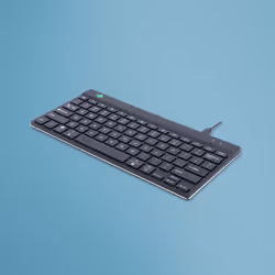 R-Go Tools Compact Break R-Go Clavier , QWERTY (US), noir, filaire, Mini, Avec fil, USB, QWERTY, Noir