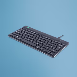 R-Go Tools Compact Break R-Go Clavier , QWERTY (UK), noir, filaire, Mini, Avec fil, USB, QWERTY, Noir