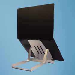 R-Go Tools Riser RGORIBASI, Supports de Laptop, Argent, Aluminium, 25,4 cm (10"), 55,9 cm (22"), 5 kg