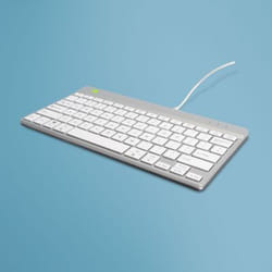 R-Go Tools Compact Break RGOCOUSWDWH clavier USB QWERTY Anglais Blanc
