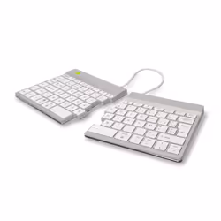 R-Go Tools Split R-Go Break clavier AZERTY (BE), bluetooth, blanc, Mini, Bluetooth, Commutateur de touche « ciseaux », AZERTY ...