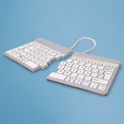 R-Go Tools Split RGOSBESWLWH, Sans fil, Bluetooth, Commutateur de touche « ciseaux », QWERTY, Blanc