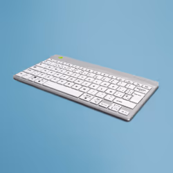 R-Go Tools Compact Break RGOCOESWLWH, Sans fil, Bluetooth, Commutateur de touche « ciseaux », QWERTY, Blanc