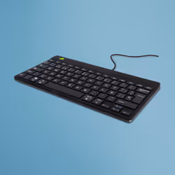 R-Go Tools Compact Break RGOCOESWDBL, Avec fil, USB, Commutateur de touche « ciseaux », QWERTY, Noir