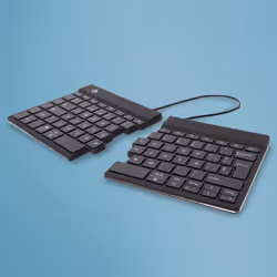 R-Go Tools Split RGOSBESWLBL, Sans fil, Bluetooth, Commutateur de touche « ciseaux », QWERTY, Noir