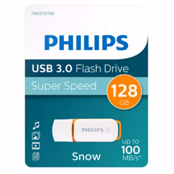 Philips FM12FD75B/00 lecteur USB flash 128 Go USB Type-A 3.2 Gen 1 (3.1 Gen 1) Orange, Blanc