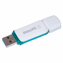 Philips FM25FD75B, 256 Go, USB Type-A, 3.2 Gen 1 (3.1 Gen 1), Casquette, 8 g, Turquoise, Blanc