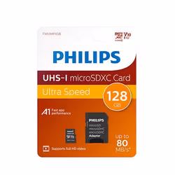 Philips FM12MP45B/00 mémoire flash 128 Go MicroSDXC UHS-I Classe 10
