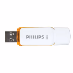 Philips FM12FD70B, 128 Go, USB Type-A, 2.0, Casquette, 8 g, Blanc
