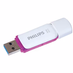 Philips FM64FD75B, 64 Go, USB Type-A, 3.2 Gen 1 (3.1 Gen 1), Casquette, 8 g, Violet, Blanc