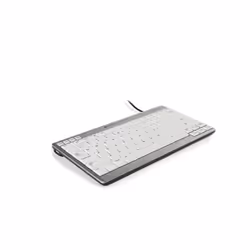 BakkerElkhuizen UltraBoard 950, Mini, Avec fil, USB, Commutateur de touche « ciseaux », QWERTY, Gris clair, Blanc