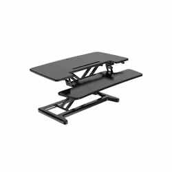 BakkerElkhuizen Adjustable Sit-Stand Desk Riser 2, Autonome, 15 kg, Réglage de la hauteur, Noir