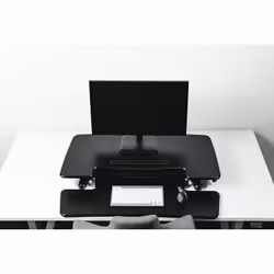 BakkerElkhuizen Adjustable Sit-Stand Desk Riser 2 Noir Bureau