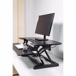 BakkerElkhuizen Adjustable Sit-Stand Desk Riser 2 Noir Bureau