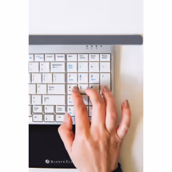 BakkerElkhuizen UltraBoard 960 Standard Compact Clavier filaire QWERTZ Suisse Mini Argent, Blanc - Vue supplémentaire 5