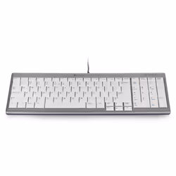 BakkerElkhuizen UltraBoard 960 clavier USB QWERTY Anglais américain Gris clair, Blanc