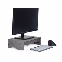 BakkerElkhuizen Q-riser 110 Circular 30" Gris Bureau