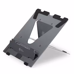 BakkerElkhuizen Ergo-Q 160, Supports de Laptop, Noir, Gris foncé, Aluminium, Caoutchouc, Acier, 25,4 cm (10"), 43,2 cm (17"), ...