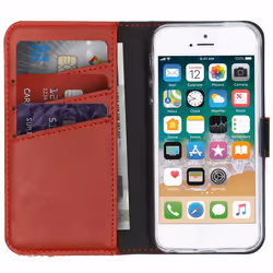 Selencia 5G21086601, Étui avec portefeuille, Apple, iPhone SE (2016), iPhone 5 / 5s, 10,2 cm (4"), Rouge