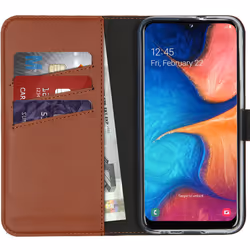 Selencia A202F36324106, Étui avec portefeuille, Samsung, Galaxy A20e, 14,7 cm (5.8"), Marron
