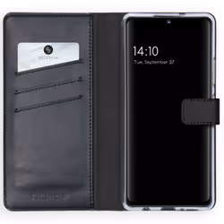 Selencia A426B37818401 coque de protection pour téléphones portables 16,8 cm (6.6") Folio porte carte Noir