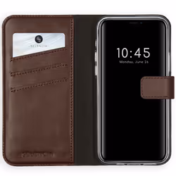 Selencia iP12-6142236804, Étui avec portefeuille, Apple, iPhone 12 Pro, iPhone 12, 15,5 cm (6.1"), Marron