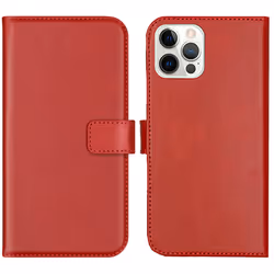 Selencia iP12-6142236803, Étui avec portefeuille, Apple, iPhone 12 Pro, iPhone 12, 15,5 cm (6.1"), Rouge