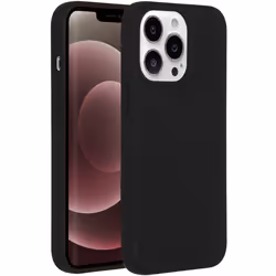 Accezz Liquid Silicone Backcover, Housse, Apple, iPhone 13 Pro Max, 17 cm (6.7"), Noir
