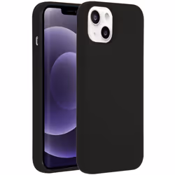 Accezz Liquid Silicone Backcover, Housse, Apple, iPhone 13, 15,5 cm (6.1"), Noir